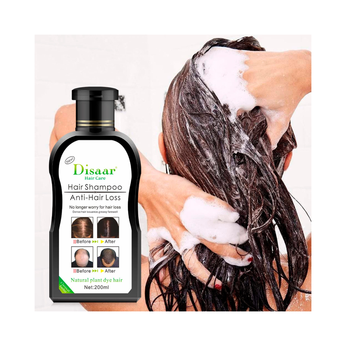 Recupera el Volumen de Tu Cabello – Champú Herbal Anticaída + Suero